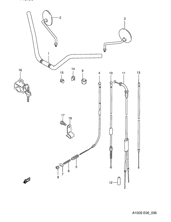 Handle bar - control cable