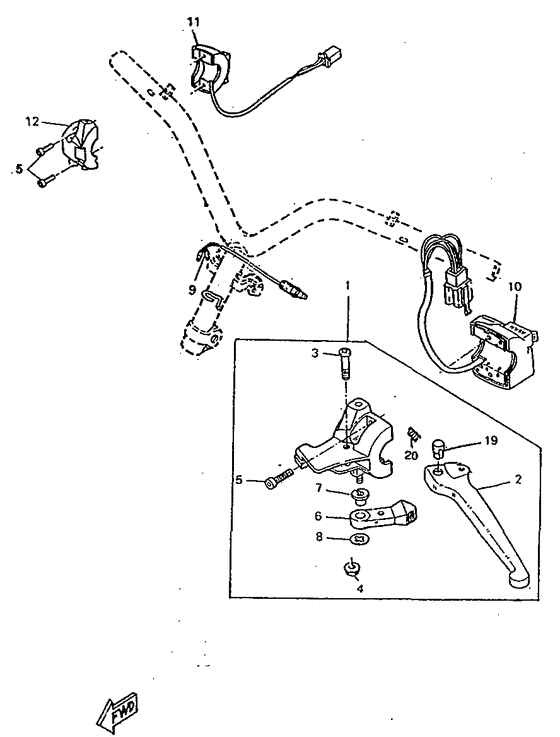 Handle switch. lever