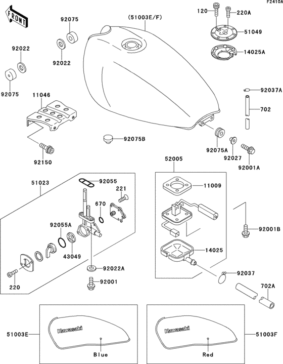 ZR550 Fuel tank(zr550-b3)