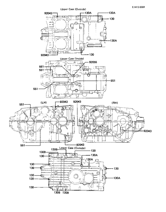 Crankcase bolt & stud pattern