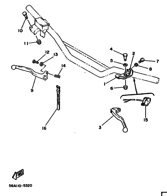 YZ125S Interruptor  manillar&palanc