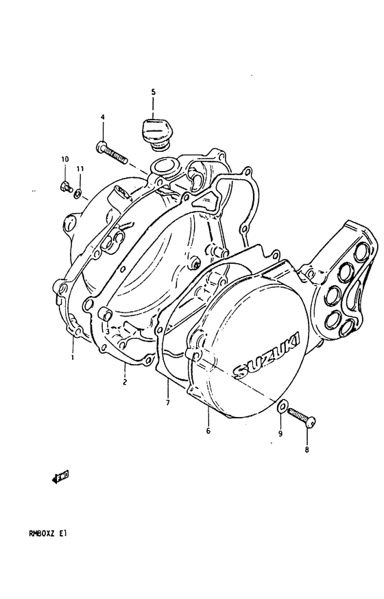 Crankcase cover ass`y  (v