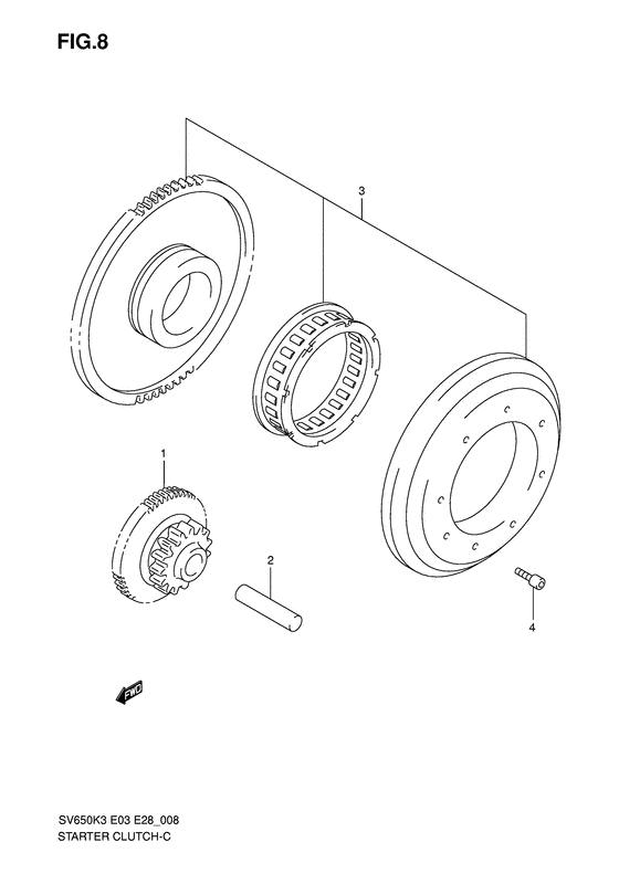 SV650 Муфта стартера