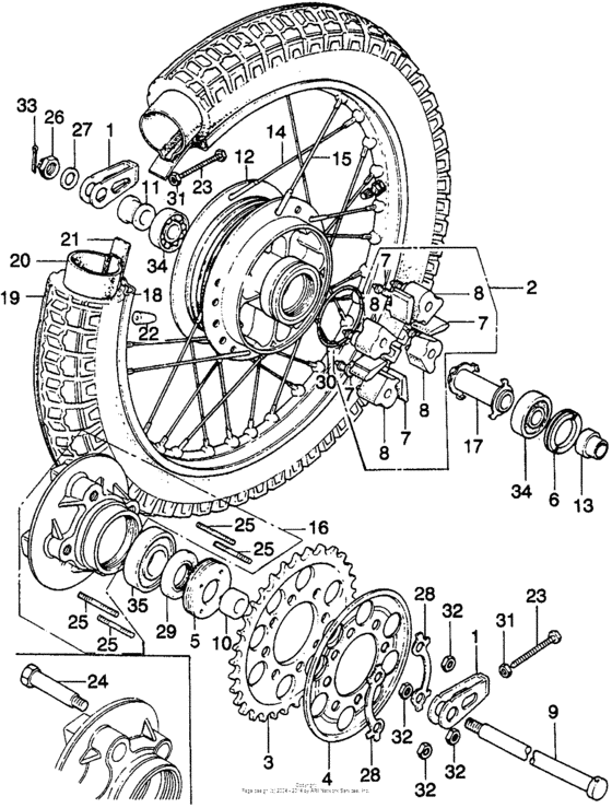 Rear wheel + driven sprocket