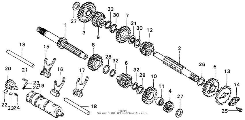Transmission + shift fork