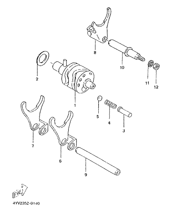 Shift cam. fork