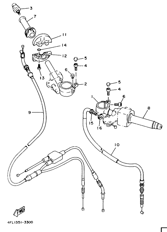 Steering handle. cable
