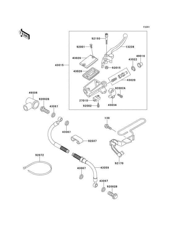 Front master cylinder(kle500-a1)