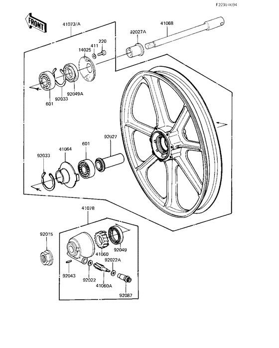 Front wheels/hub