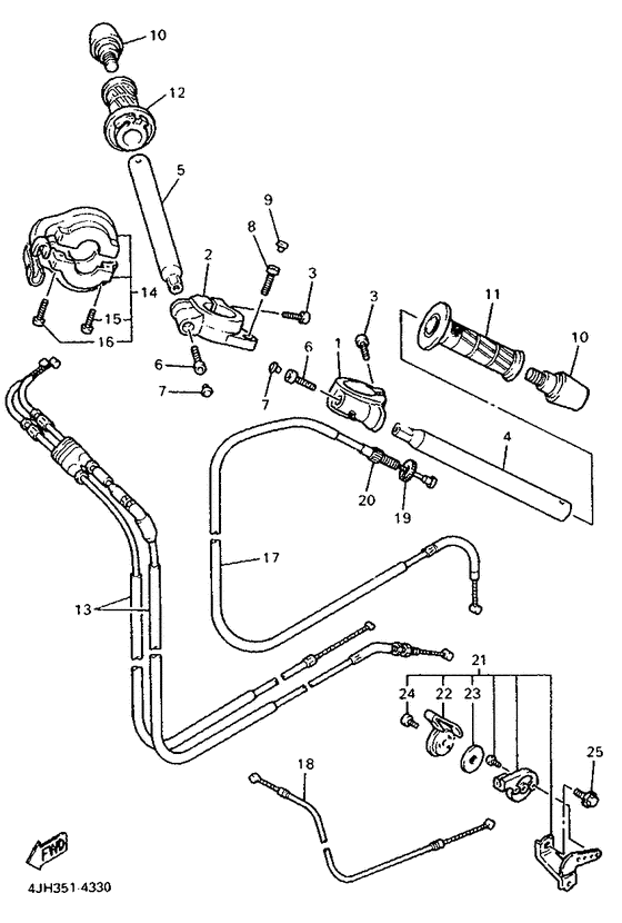 Steering handle. cable