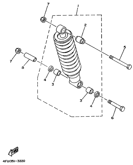 TDR125 Задняя подвеска