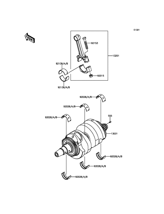 ER650 Коленвал