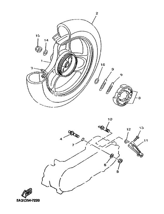 YN50R Переднее колесо