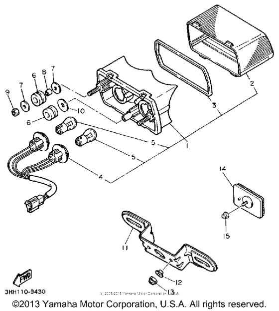 FZR600RA Фонарь