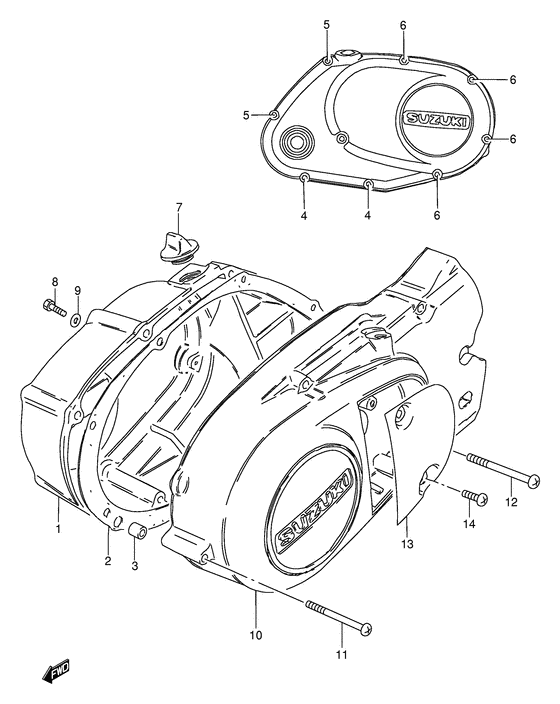 Crankcase cover ass`y  (v