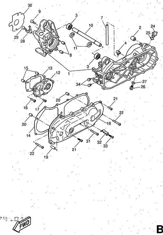 YQ50 Картер двигателя