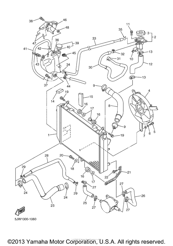 FJR1300 Радиатор и Патрубки