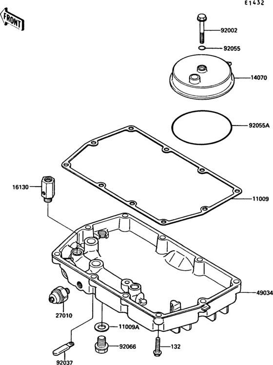 EX500 Breather body / oil pan