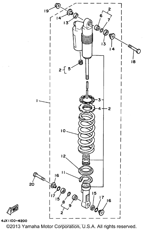 YZ125F1 Задняя подвеска
