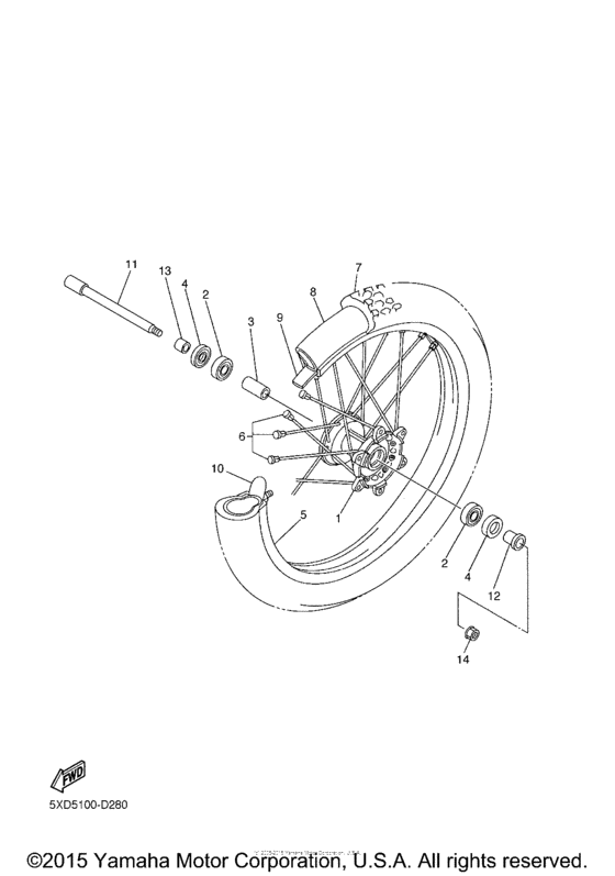  Переднее колесо