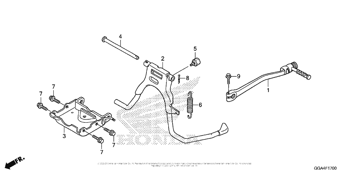 Stand + Kick Starter Arm