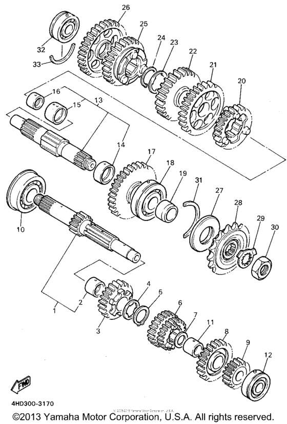 YZF750RFC Трансмиссия