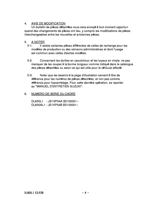 DL650 (ABS) Catalog preface