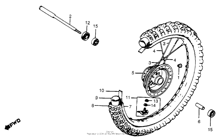 Front wheel 82-83