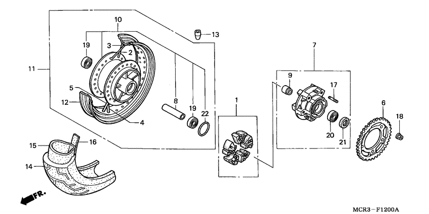 Rear wheel complete assy