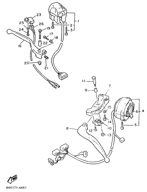 Handle switch. lever