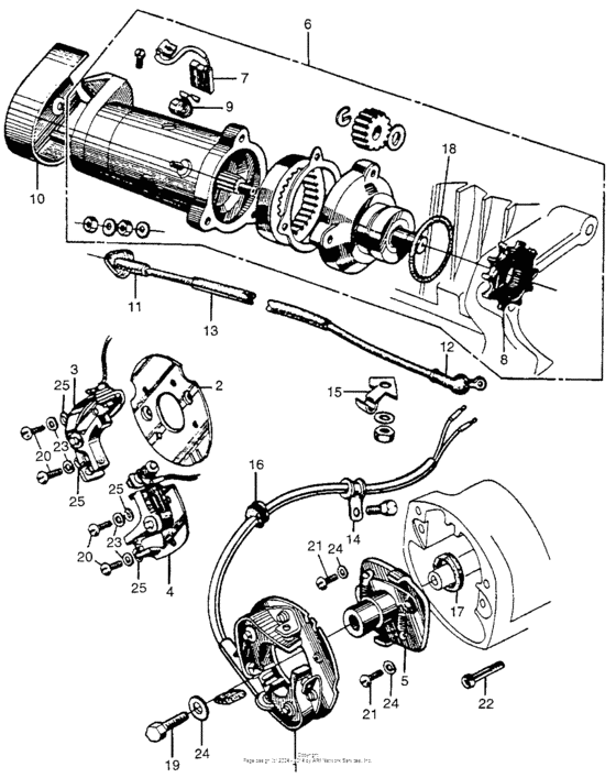 Starting motor + points