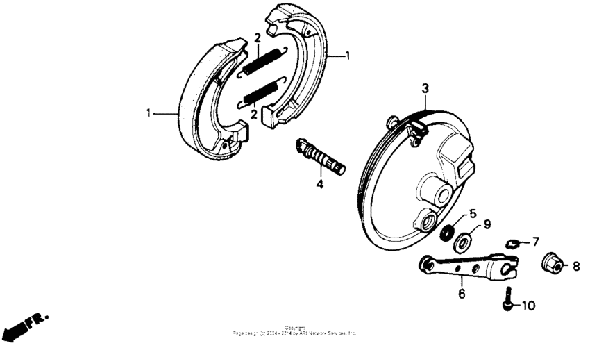 Front brake panel 85