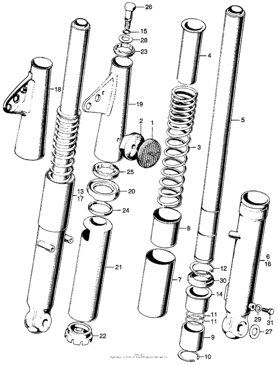 Cb100 front fork k2