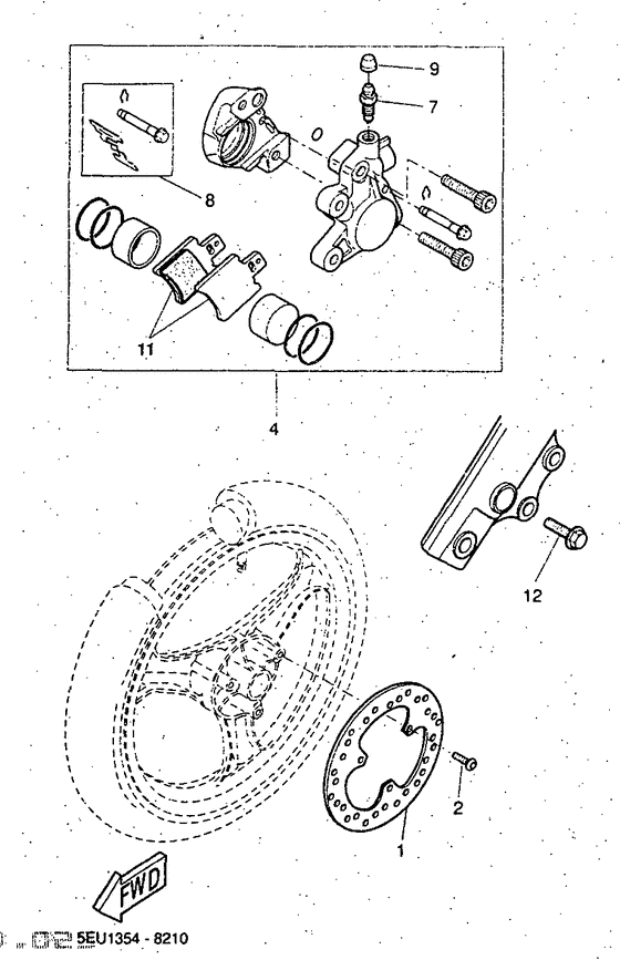 YH50 Передний тормоз