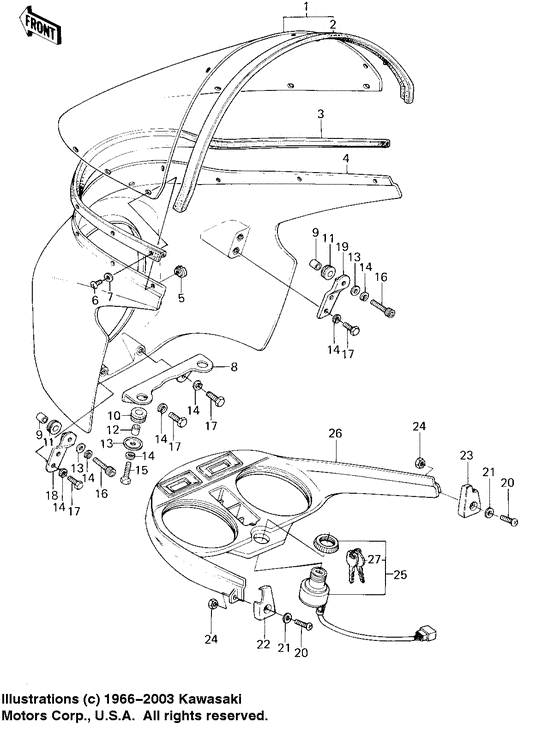 Fairing/ignition switch
