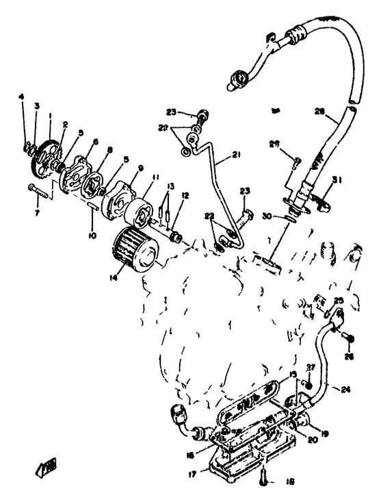 Oil pump. oil cleaner
