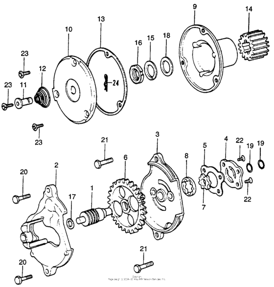 XR75 Oil filter rotor + oil pump