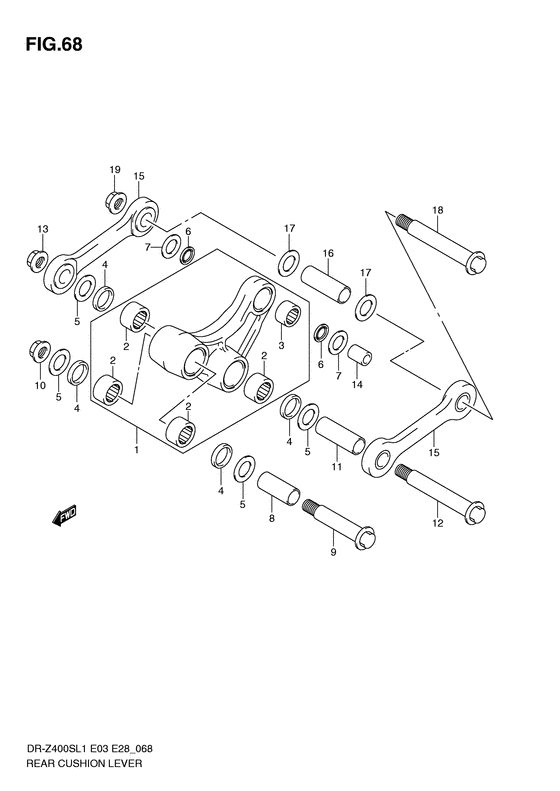 DR-Z400 Втулки заднего рычага