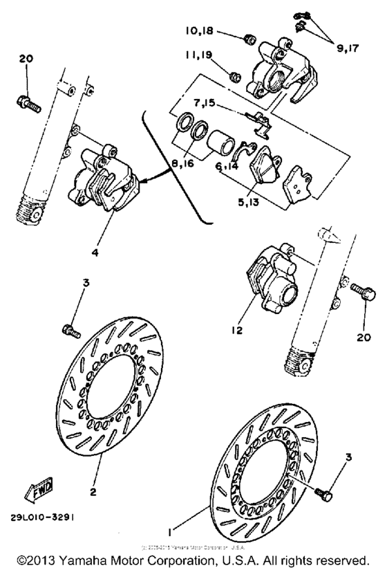 Front brake - caliper