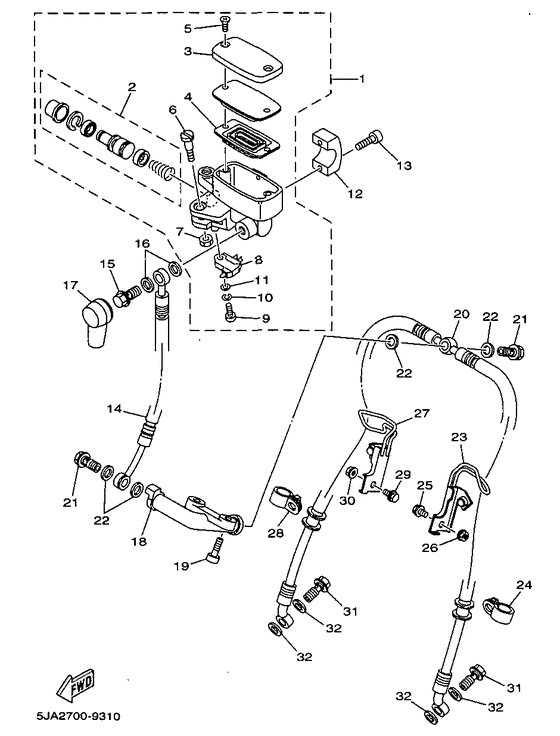 XV1600A Главный тормозной цилиндр
