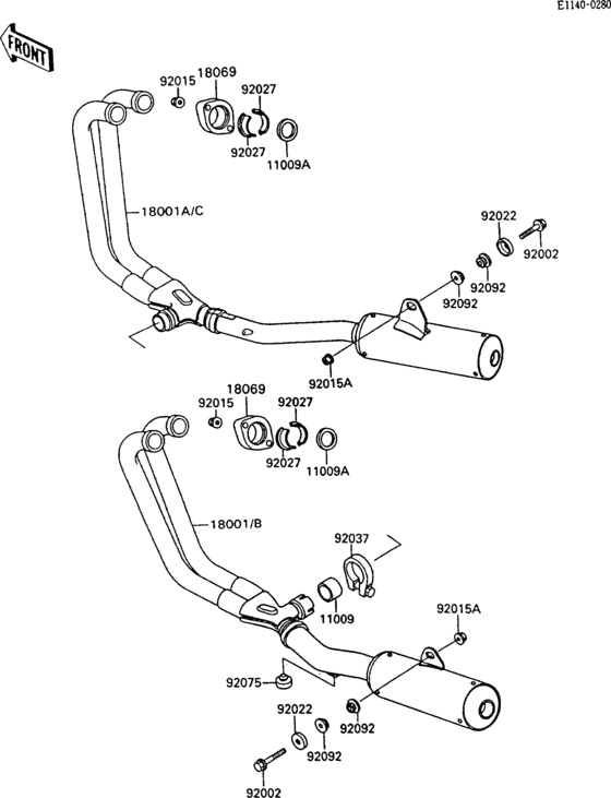 ZX600 Глушитель