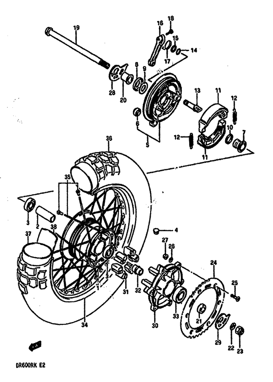 Rear wheel complete assy