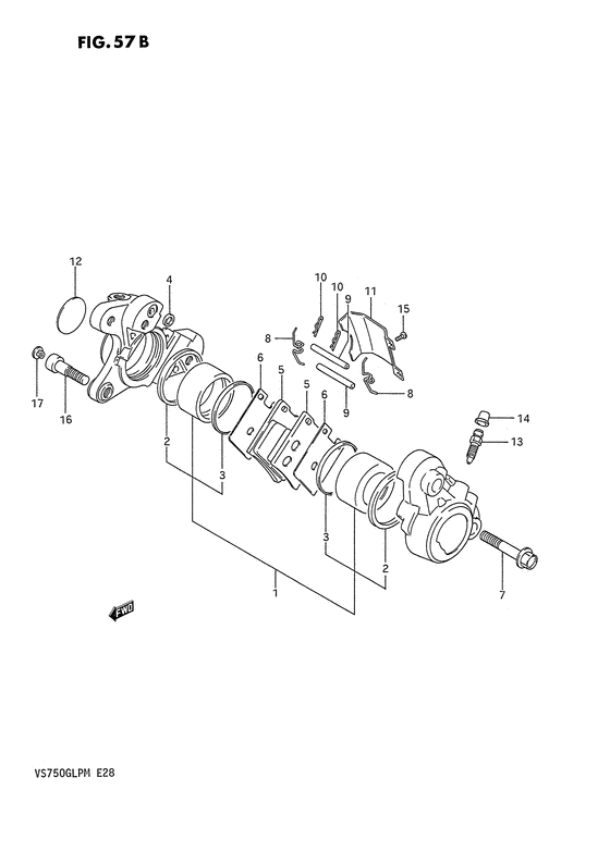 VS750 Передний суппорт