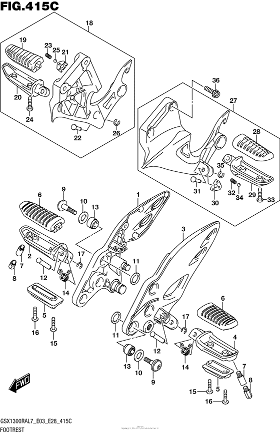 Footrest (Gsx1300Ral7 E33)