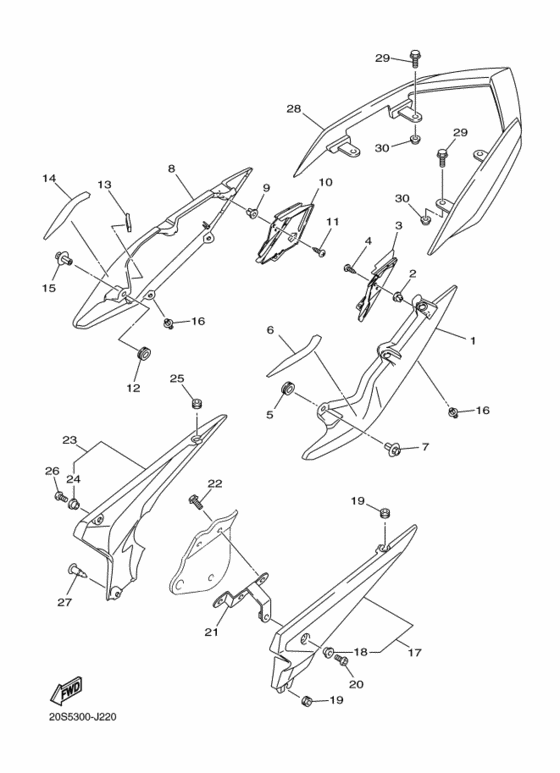 XJ6SA Боковая крышка