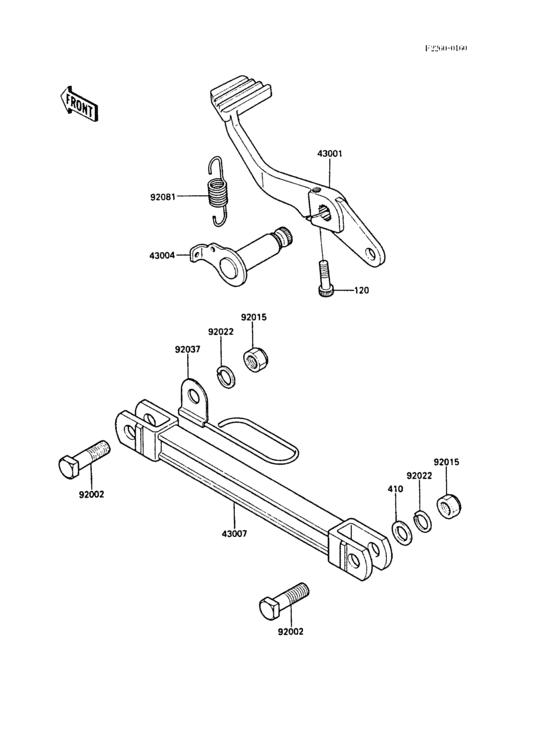 ZX1000 Педаль тормоза