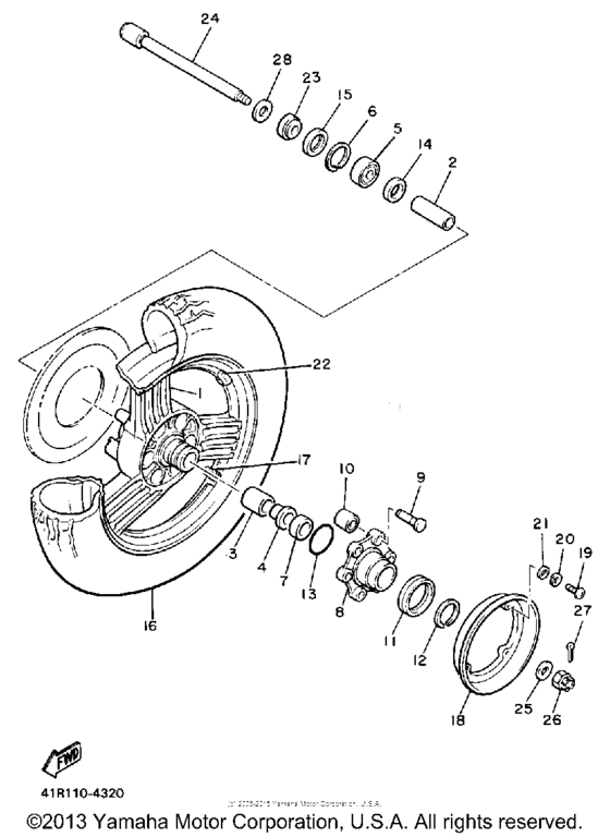 XVZ13DSC Переднее колесо