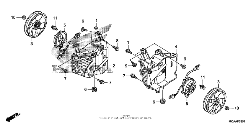 Cooling fan (gl1800'06-)