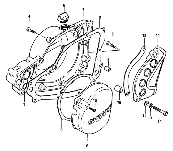 Crankcase cover ass`y  (v