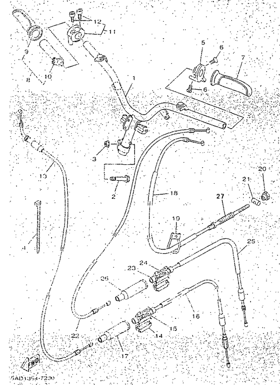 Steering handle. cable